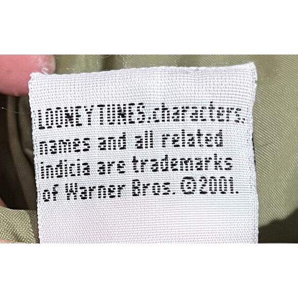 Vintage Warner Bros 2001 Looney Tunes Tweety Bird Quarter Zip Pullover Hoodie XL - Picture 8 of 11